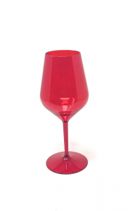 Calice vino in tritan rosso trasparente da esterno cl 47