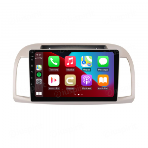 ANDROID autoradio navigatore per Nissan Micra K12 2002-2009 CarPlay Android Auto GPS USB WI-FI Bluetooth 4G LTE