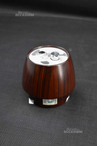 Lighter Wood Dark Round For Desk Starlon (ricaricare Gas) 8cm