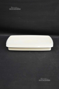 Contenitore In Plastica Tupperware Bianco Rettangolare 24 X 15 Cm