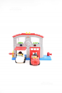 Fisher Price Little People Discovery Village Fire Station With 2 Machines And Characters