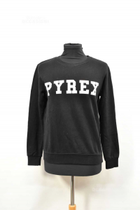 Sweatshirt Girl Pyrexsize.s Black With Logo White