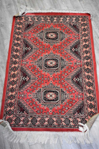 Carpet Red Black 70x110 Cm