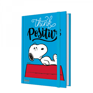 Taccuino Think positive con Snoopy dei Peanuts formato A5 - Marpimar