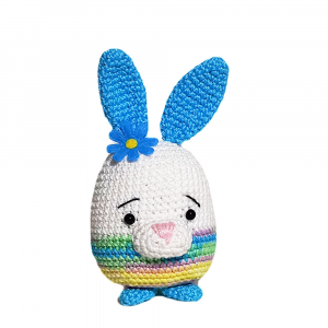 Amigurumi coniglietto turchese ad uncinetto 9x14 cm - Crochet by Patty
