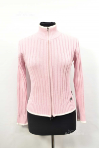 Sweatshirt Woman Polo Ralph Lauren Pink And White Size M