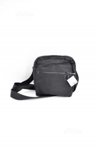 Bag In Cloth Roncato Black With Shoulderstrap 20x20x5 Cm