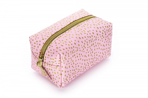 Pochette cosmetic bag con zip rosa 18x 12x 9H