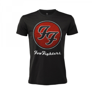 Maglietta nera Foo Fighters a manica corta per uomo - Crazy for Rock