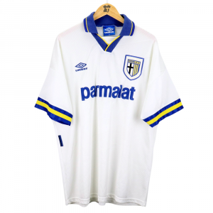 1993-95 Parma Shirt Umbro Parmalat XL (Top)