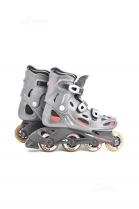 Roller Rollerblade Comfort Adult Size 40.5 Gray Black + Protections