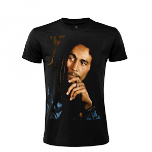 Maglietta nera Bob Marley a manica corta per uomo - Crazy for Rock