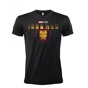 Maglietta nera Iron Man a manica corta per uomo - Marvel