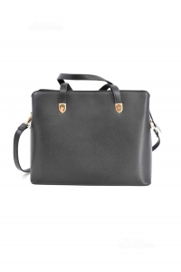 Bag Woman Carpisa Black Faux Leather With Shoulder Strap 40x15x30 Cm