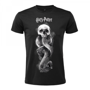 Maglietta nera con il Teschio di Voldemort a manica corta per uomo - Harry Potter