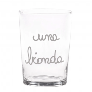 Simple Day bicchiere con scritta Una bionda
