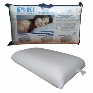 Guanciale MEMORY STANDARD alto cuscino per dormire antiacaro ENKI Altezza 17 cm.