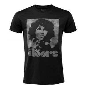 Maglietta nera con Jim Morrison dei Doors manica corta per uomo - Crazy for Rock