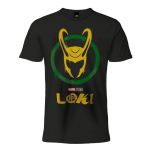 Maglietta nera di Loki a manica corta per uomo - Marvel