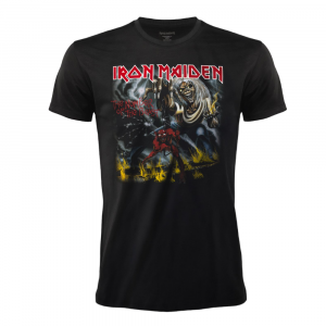 Maglietta nera Iron Maiden manica corta per uomo - Crazy for Rock