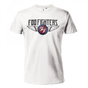Maglietta bianca Foo Fighters a manica corta per uomo - Crazy for Rock