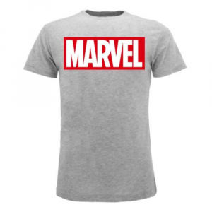 Maglietta grigia con logo a manica corta per uomo - Marvel