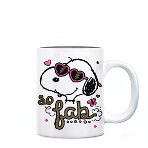 Tazza mug bianca Peanuts Snoopy So fab in ceramica - Marpimar