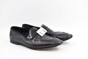 Moccasins Man Gucci Black In Real Leather Size 42e
