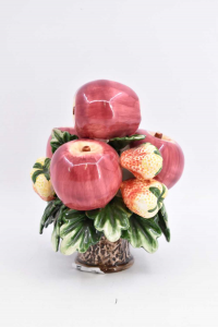Oggetto Decorativo Ceramica Frutta H 19 Cm
