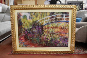 Imagen Con Impresión Monet Con Marca Dorado 98x128 Cm
