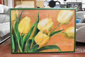 Pintura Imprimir Tulipanes Amarillo 96x142 Cm