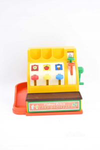 Game Fisher Price Cash Register 1974 With 5 Coins (missing 1 Blue)