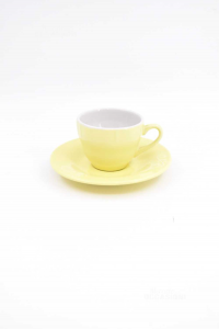 6 Cups + Ceramic Plates Saturnia Yellow