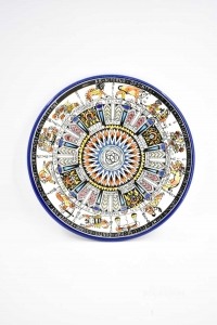 Piatto In Ceramica Con Segni Zodiacali 27 Cm