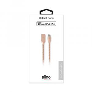 aiino - Helmet cable USB to Lightning USB 1 meter - rose