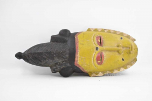 Mask Ethnic Woman With Face Yellow 60 Cm