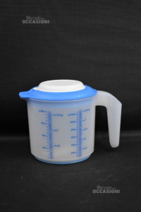 Plastic Carafe Tupperware White And Light Blue With Sizes Of Grammi