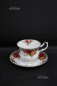 Cup From The Ceramic Saucer Royal Albert Fantasy Roses (defect Color)