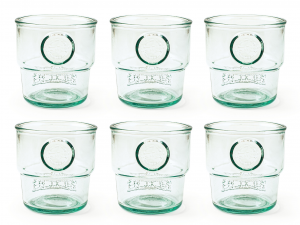 H&H set 6 bicchieri impilabili Authentic in vetro riciclato c 30