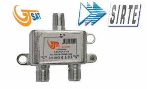 DIVISTORE GTSAT GT-SP21 2 Vie 5-2400MHz easy F pressofusione PowerPass
