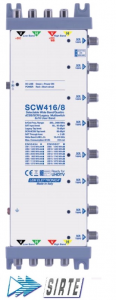 MULTISWITCH LEM SCW416/8 dCSS HVHV/WideBand, 8  derivate con 16 User Band ciascuna compatibili con funzioni SKY SCR e dCSS