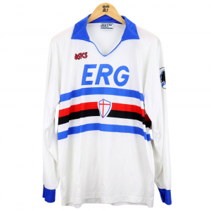 1990-91 Sampdoria Away Shirt #17 Asics Erg Match Worn XL