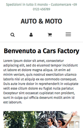 Storeden theme - mobile preview - Cars Factory