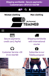 Storeden theme - mobile preview - My Personal Trainer